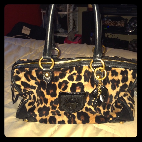 Juicy Couture Velour Leopard Print Bag