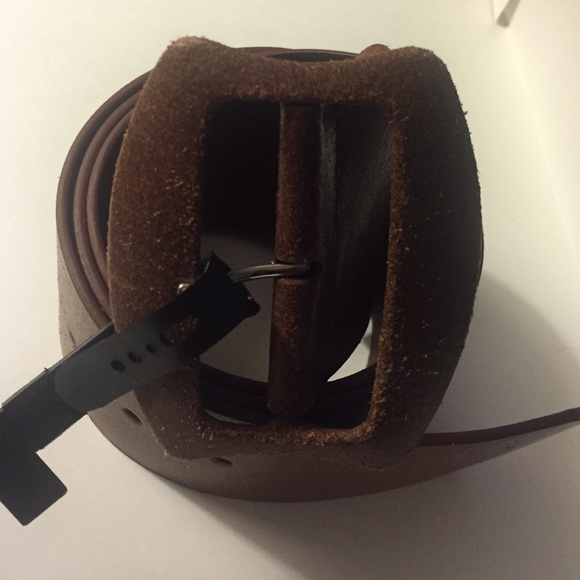 Wide Brown Leather Belt