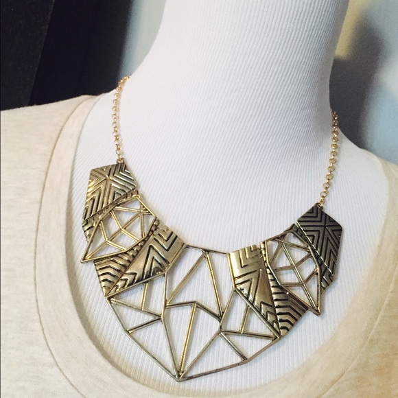 Burnished Gold embellished necklace