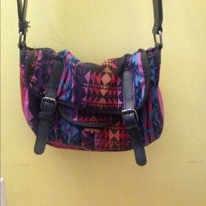 Colorful Aztec print purse
