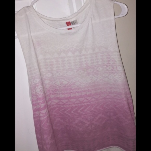 Ombré tribal muscle crop top.