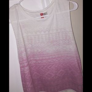 Ombré tribal muscle crop top.