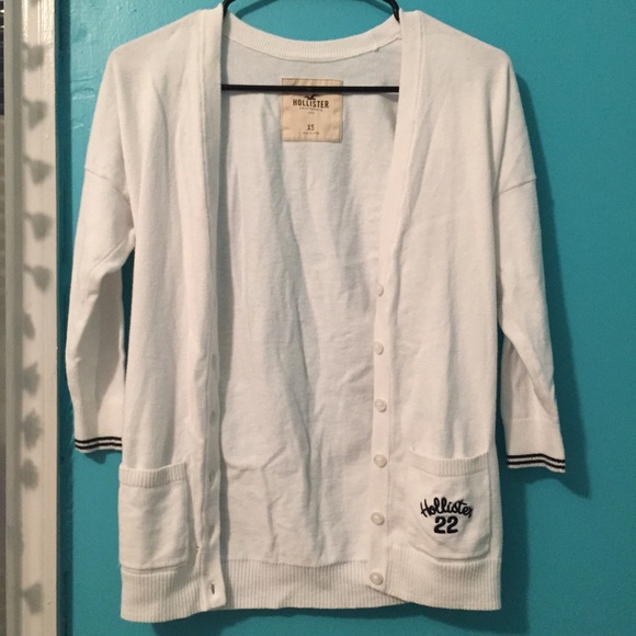 Hollister Outerwear - Hollister White/Navy Cardigan