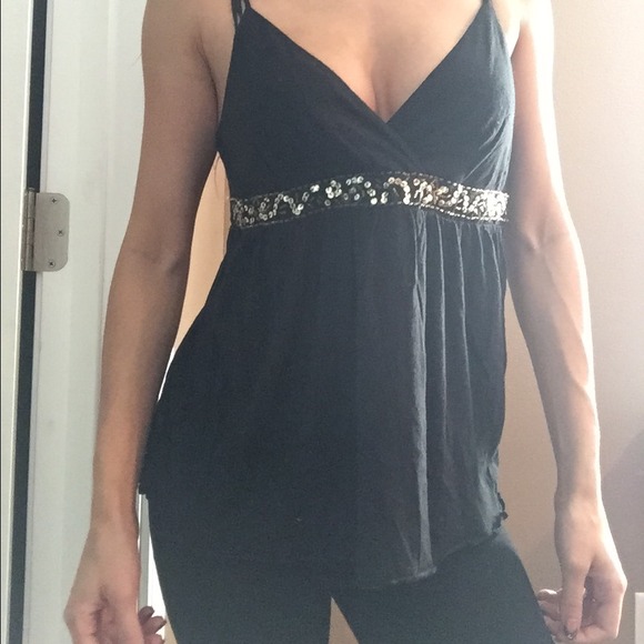 Black spaghetti strap