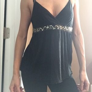 Black spaghetti strap