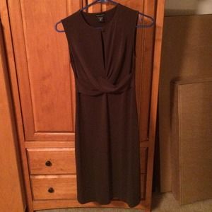 Brown keyhole dress