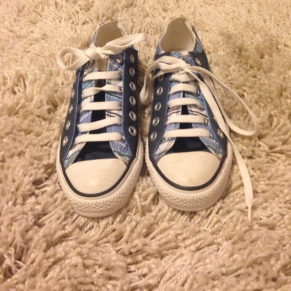 Blue converse sneakers