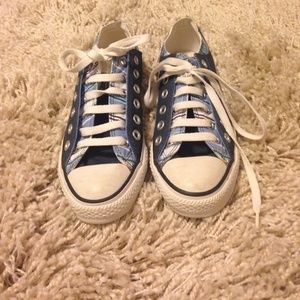 Blue converse sneakers