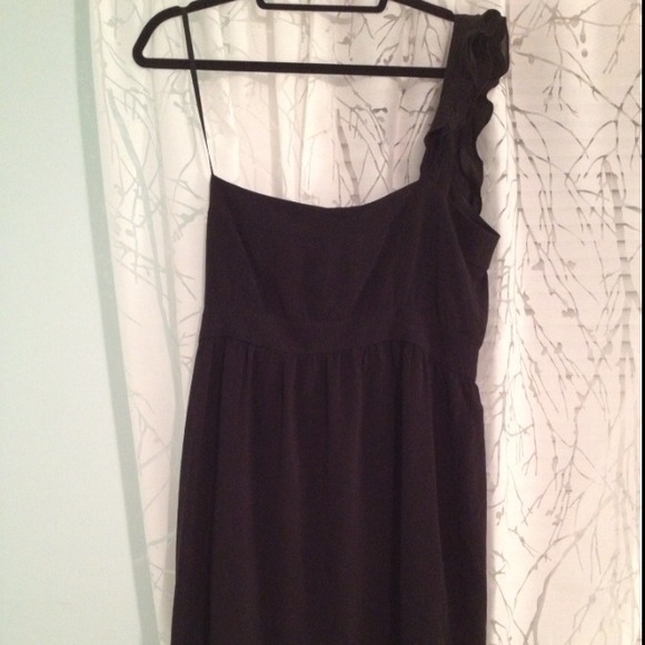 BCBGeneration One Shoulder Black Dress Size 10 - Picture 2 of 4