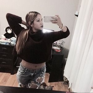 Zara knit crop turtle neck sweater