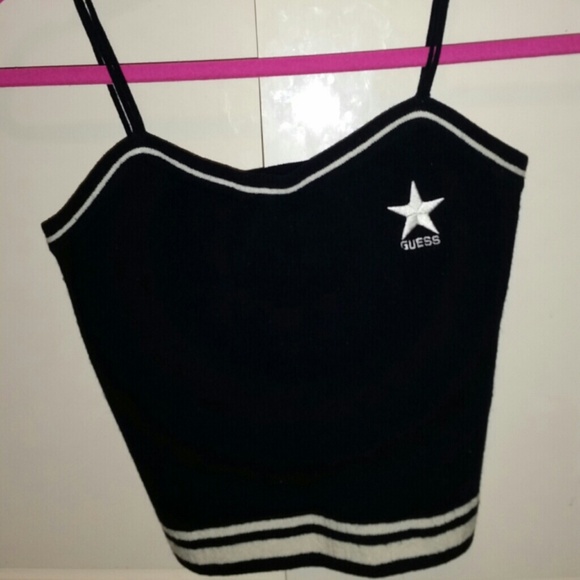 Guess Tops - GUESS KNITTED CROP TOP - SIZE MEDIUM