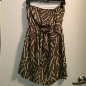 Gap Zebra Print Strapless Summer Dress