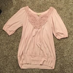 Pink loose casual top