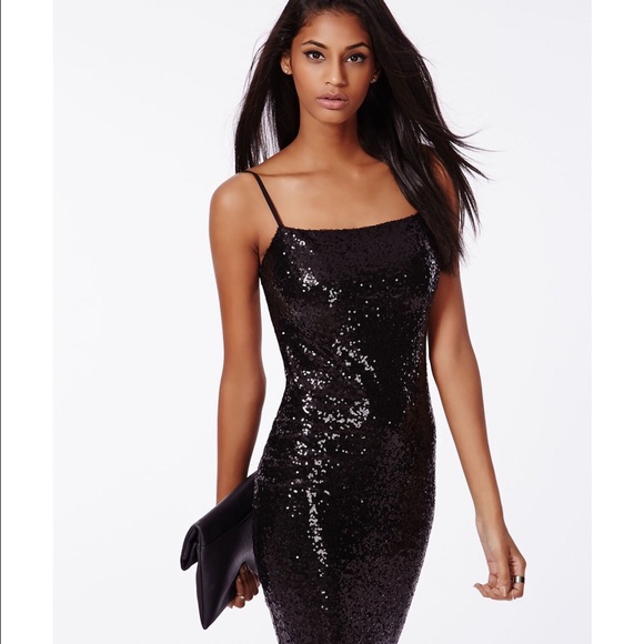 Black slit dress