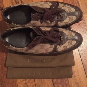 🚨SOLD🚨Brown Guccissima  Lase Up Classic Sneakers