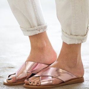 Jeffery Campbell rose gold Caprese Sandal