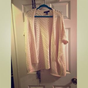 Off white knit cardigan