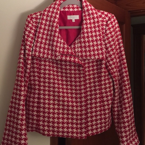 Red and Cream Plaid blazer
