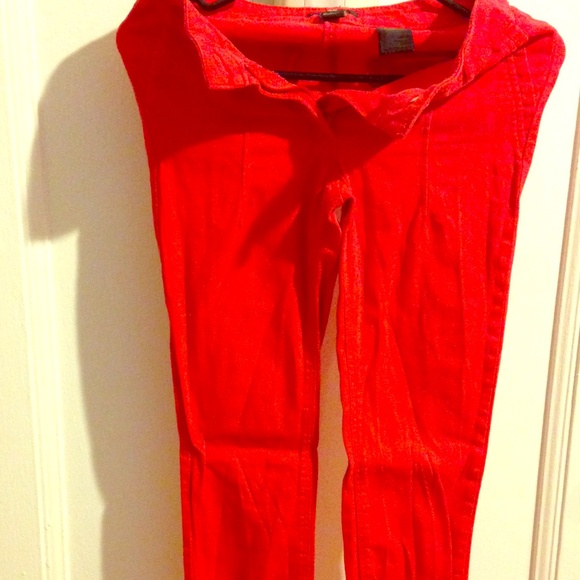 Red H&M skinny pants