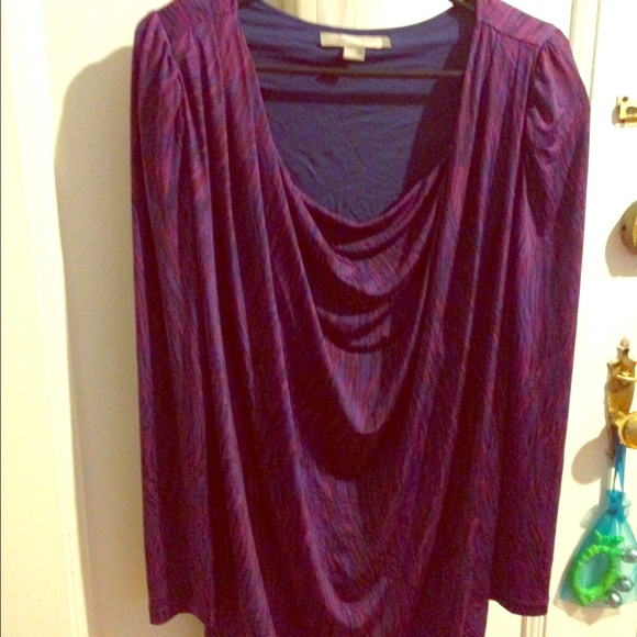 Purple multicolor stretch slouchy dress