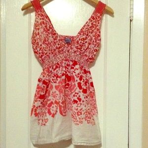 100% Cotten summery/spring blouse Orange&white
