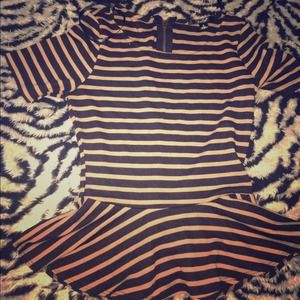Striped Peplum Top