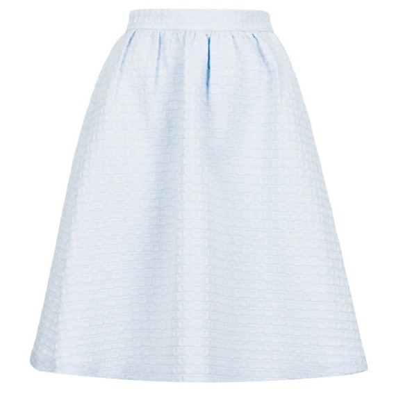 Topshop light blue textured midi skirt!