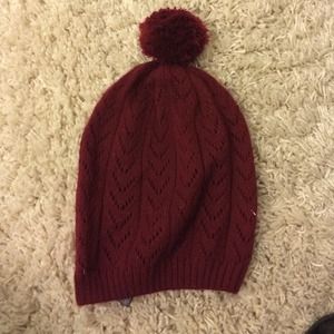 Marron Beanie from Forever 21 w/ Puff at Top