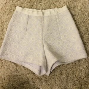 White Daisy Printed Shorts from TopShop