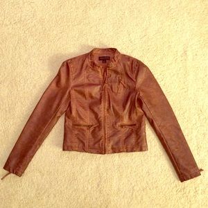Tan leather jacket
