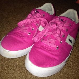 pink polo Ralph Lauren shoes
