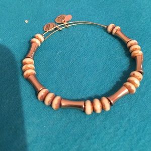 Alex & Ani Bracelet with brown and gold beads!