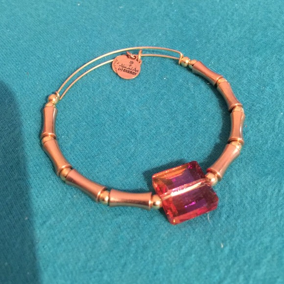 Alex & Ani Bracelet w/ Orange Topaz & Gold Beads!