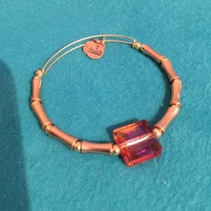 Alex & Ani Bracelet w/ Orange Topaz & Gold Beads!