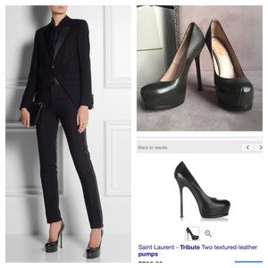 REDUCED** YSL Tribute Pump in dark green sz 35.5
