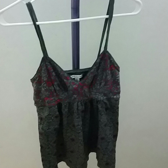 Gray printed tank top