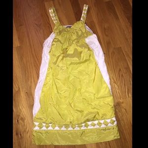 Mm couture dress like green and white size small