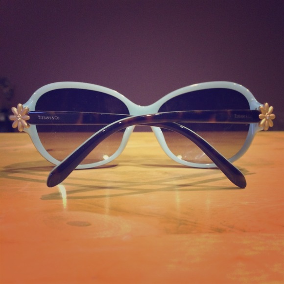Tiffany & Co. Teal Sunglasses With Flower - Picture 1 of 4