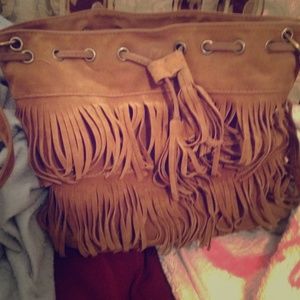 Brown hand bag