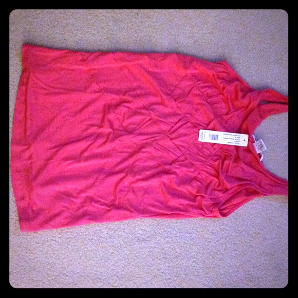 Pink crisscross tank top