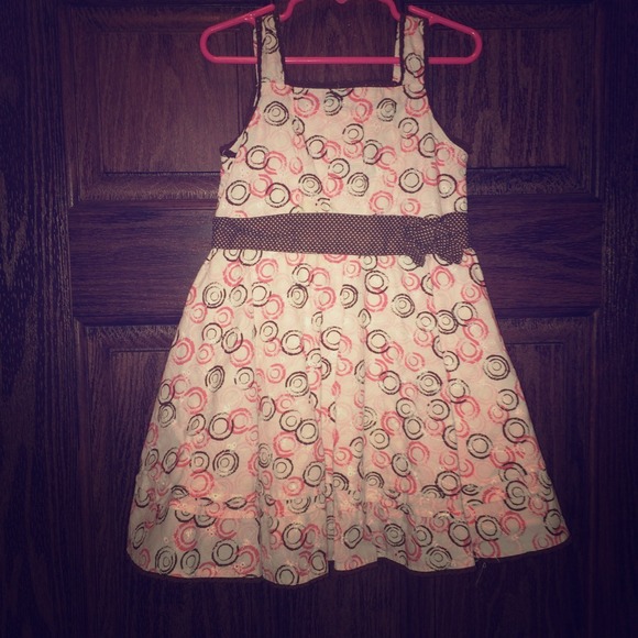 Sweet Brown and Pink Sundress 3T