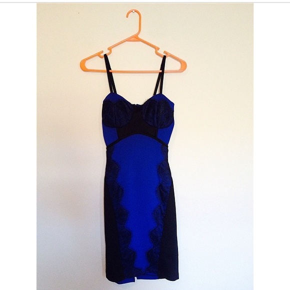 Royal blue fitted dress - Picture 1 of 1