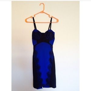 Royal blue fitted dress