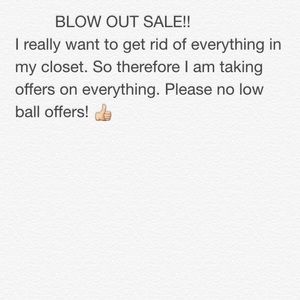 Blowout sale!