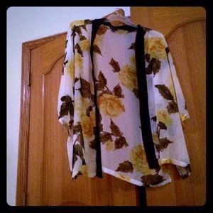 Floral oversized kimono