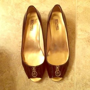 Michael Kors peep toe ballet flats