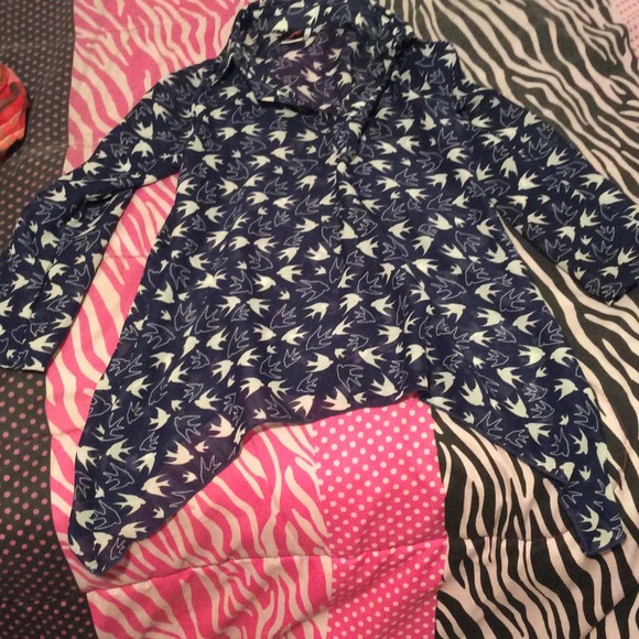 3/4 sleeve see through shirt