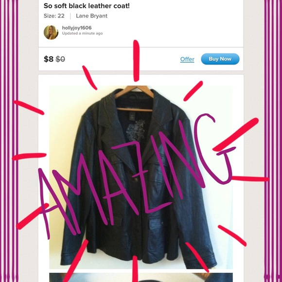 💥Great Deal💥 Leather Coat by Lane Bryant - Picture 1 of 1