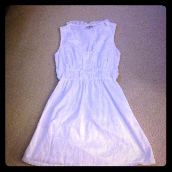 White sleeveless summer dress