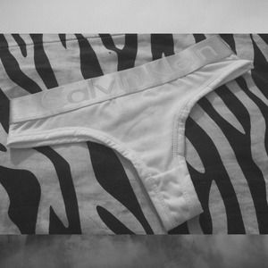 Never worn! - Calvin Klein white thong